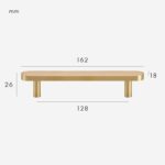 FERN Manija de latón macizo y cuero