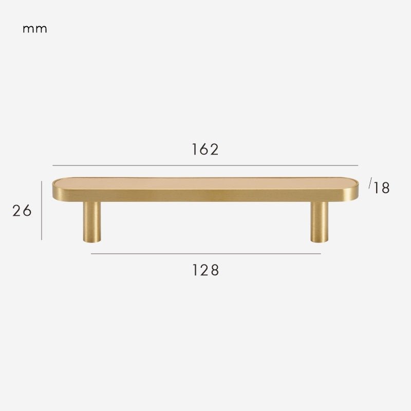 FERN Manija de latón macizo y cuero