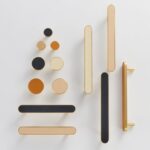 FERN Manija de latón macizo y cuero