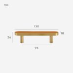 FERN Manija de latón macizo y cuero