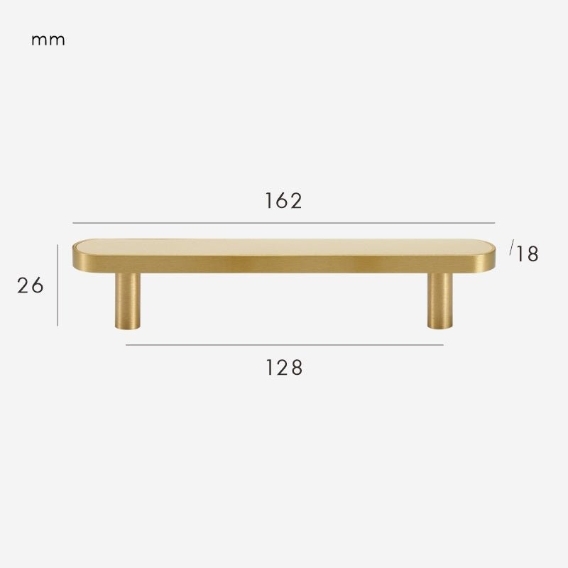 FERN Manija de latón macizo y cuero