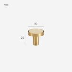 Pomo FERN de latón macizo y cuero