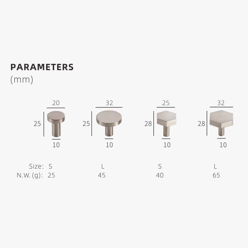 GESTALTE Satijnnikkel deurknoppen