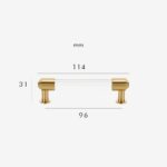 GLAS Maniglia in acrilico e ottone