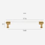 GLAS Maniglia in acrilico e ottone