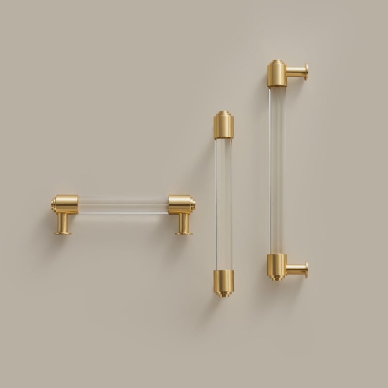 GLAS Maniglia in acrilico e ottone