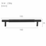 GOTHAM Poignées en laiton massif