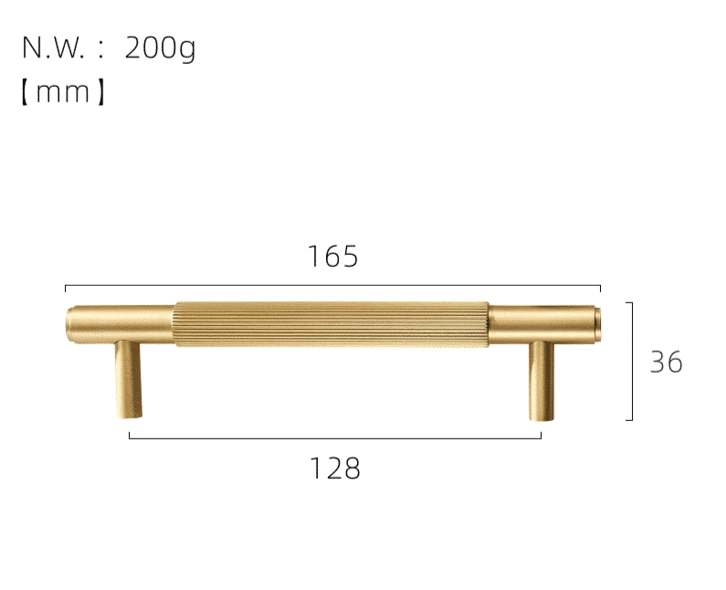 GOTHAM Poignées en laiton massif