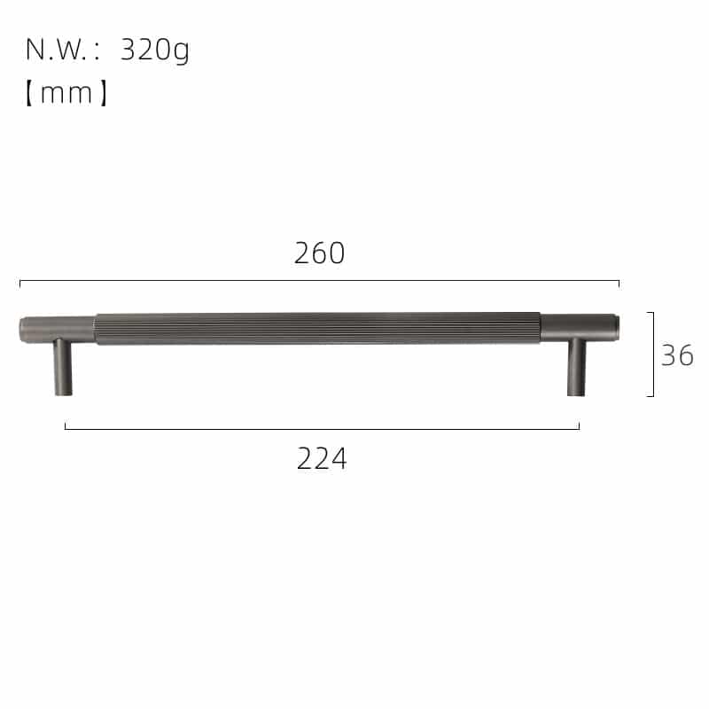 GOTHAM Poignées en laiton massif