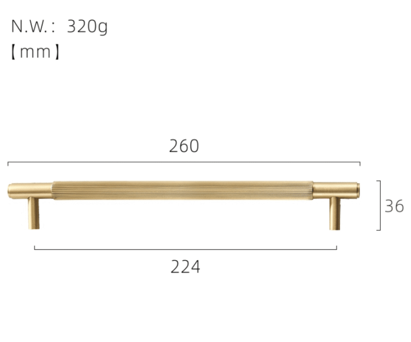GOTHAM Poignées en laiton massif