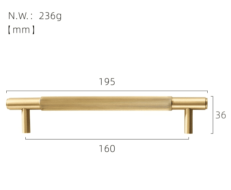 GOTHAM Poignées en laiton massif
