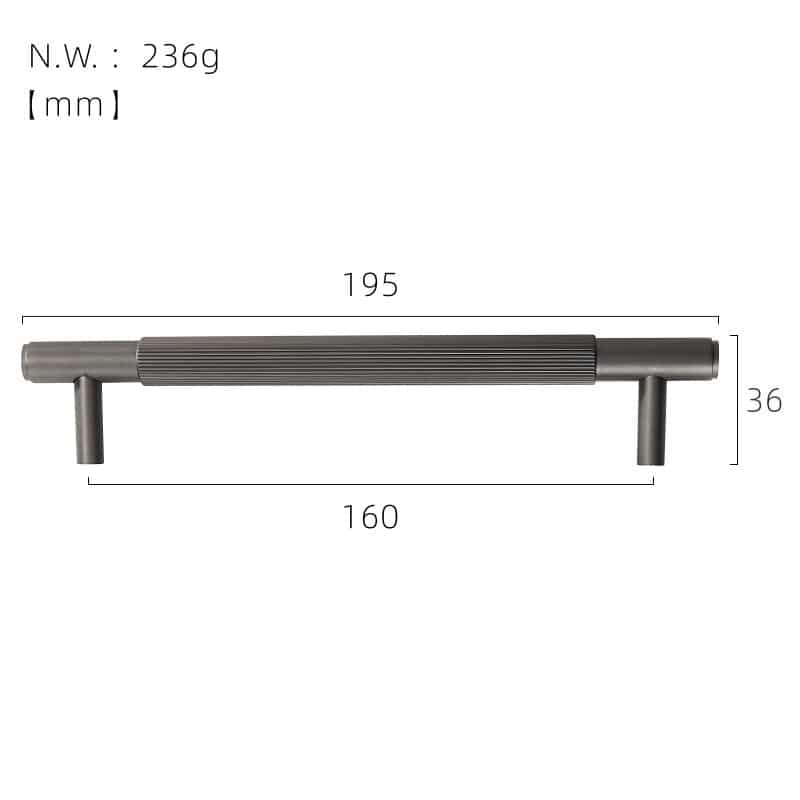 GOTHAM Poignées en laiton massif