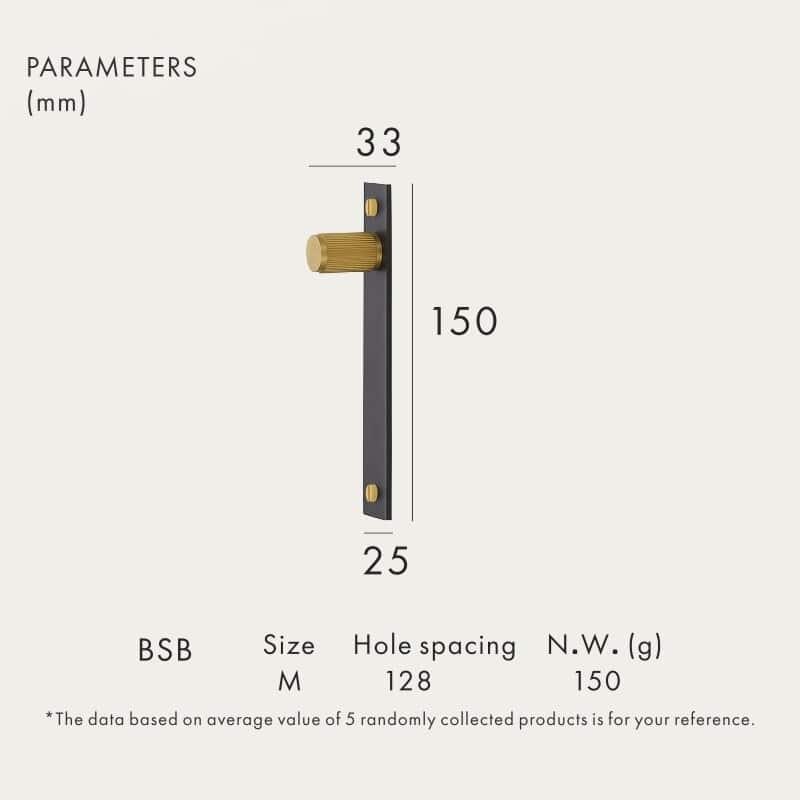 GOTHAM Massief messing handgrepen met plaat
