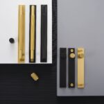 GOTHAM Massief messing handgrepen met plaat