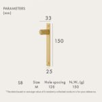 GOTHAM Massief messing handgrepen met plaat