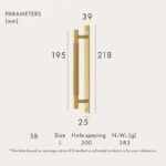 GOTHAM Massief messing handgrepen met plaat