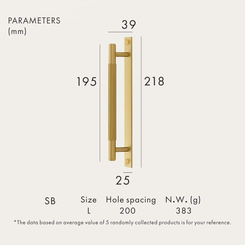GOTHAM Massief messing handgrepen met plaat