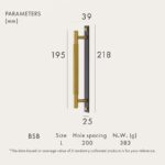 GOTHAM Massief messing handgrepen met plaat