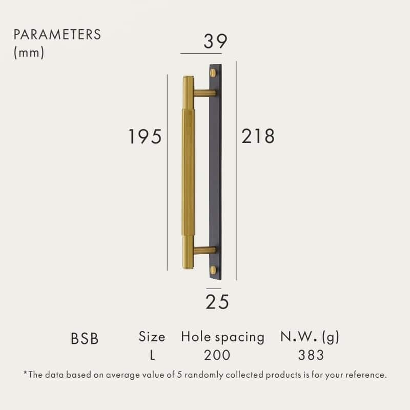 GOTHAM Massief messing handgrepen met plaat