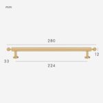 GREPP massief messing handvat