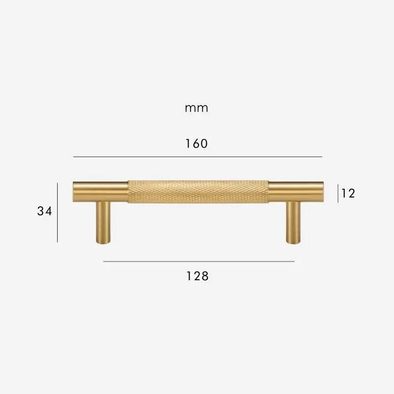 Poignées moletées en laiton HART