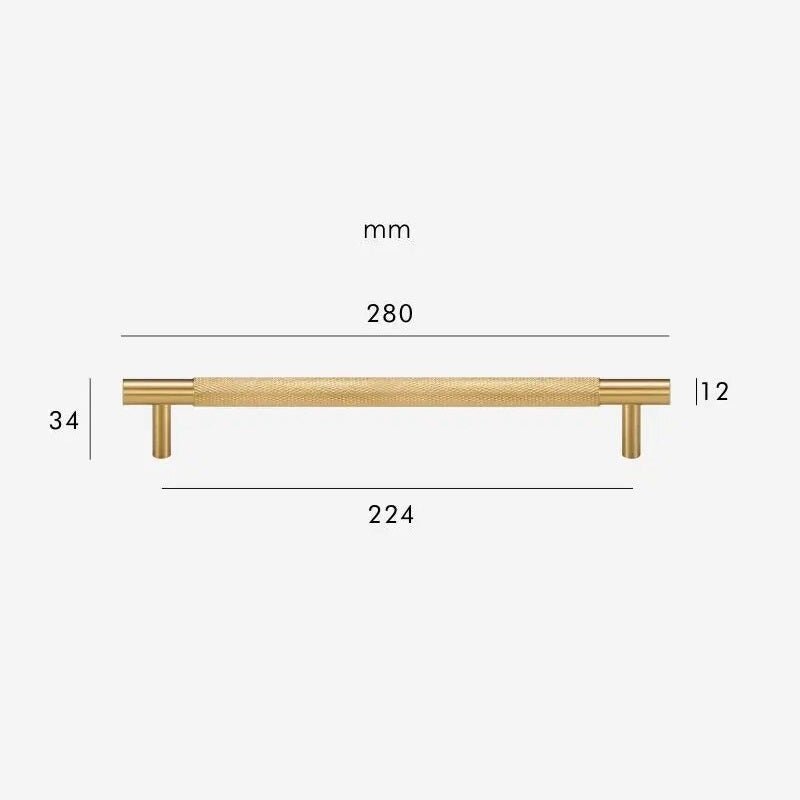 Poignées moletées en laiton HART
