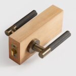 Poignée de porte à levier en laiton massif HART