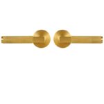 HICE Solid Brass Lever Door Handles & Lock Set
