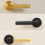HICE Solid Brass Lever Door Handles & Lock Set