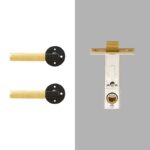 HICE Solid Brass Lever Door Handles & Lock Set