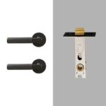 HICE Solid Brass Lever Door Handles & Lock Set