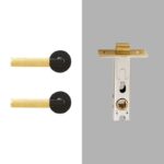 HICE Solid Brass Lever Door Handles & Lock Set