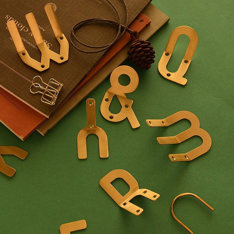 HIERO Solid Brass Letter Hooks