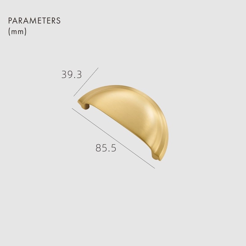 Maniglie a tazza in ottone massiccio HIGHGATE