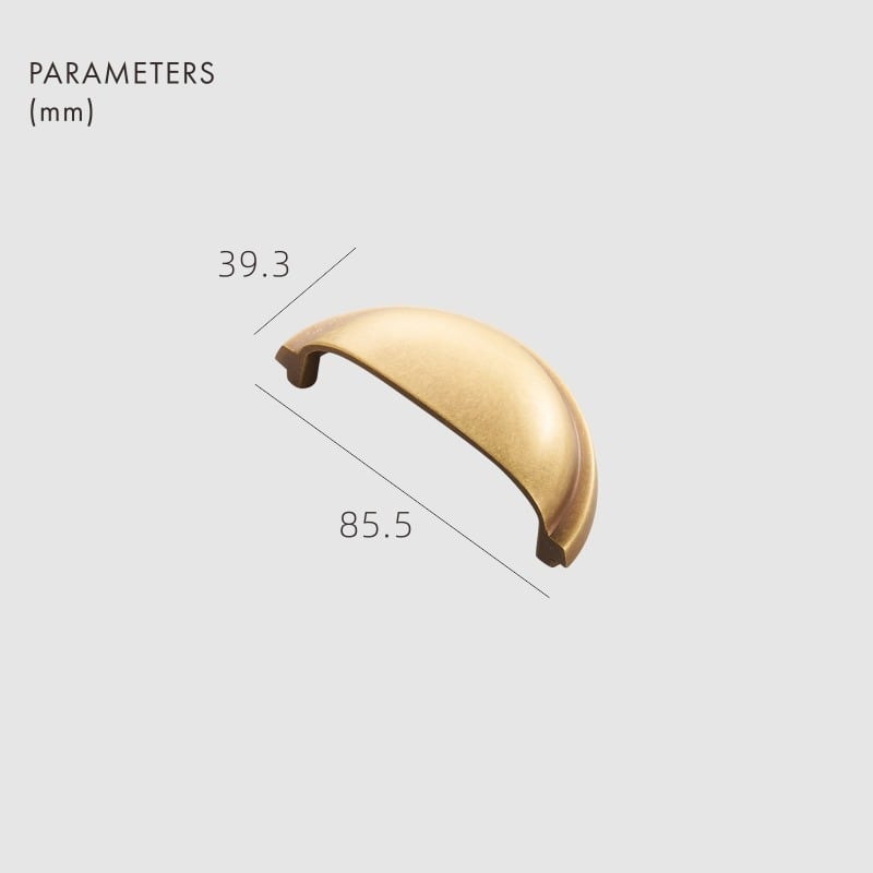 Maniglie a tazza in ottone massiccio HIGHGATE