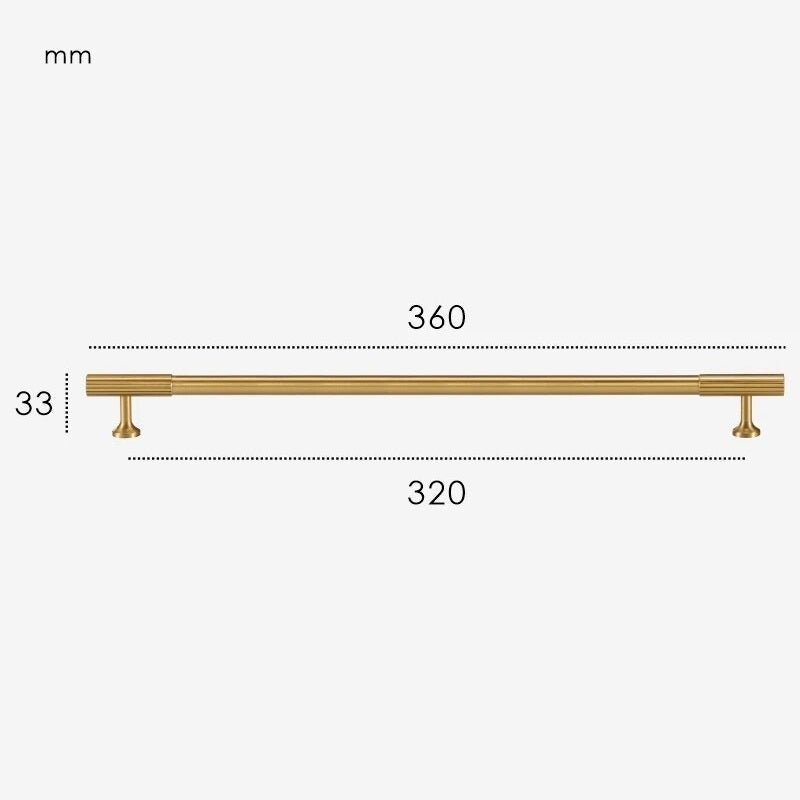 KANA Solid Brass Bar Handles