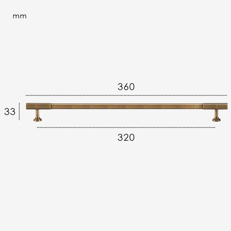 KANA Solid Brass Bar Handles