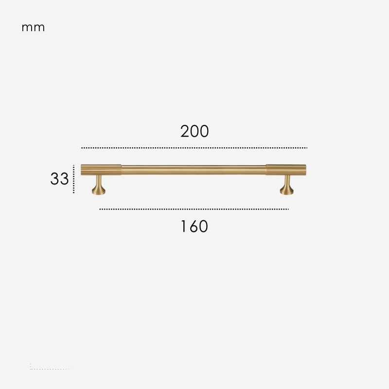 KANA Solid Brass Bar Handles