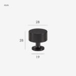 Pomos de latón macizo KANA