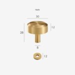 KATANA Massive Messingknöpfe