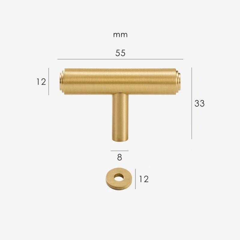 KATANA T-Stangen aus massivem Messing