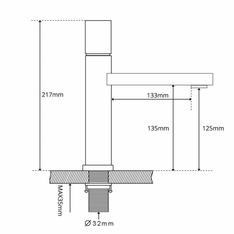 KOMVOS Kartelgemonteerde mengkraan 10 KOMVOS Gekartelde Mengkraan