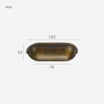 Maniglie a tazza in ottone massiccio KORA