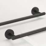 KRAM Geribbelde massief messing handdoekhouder