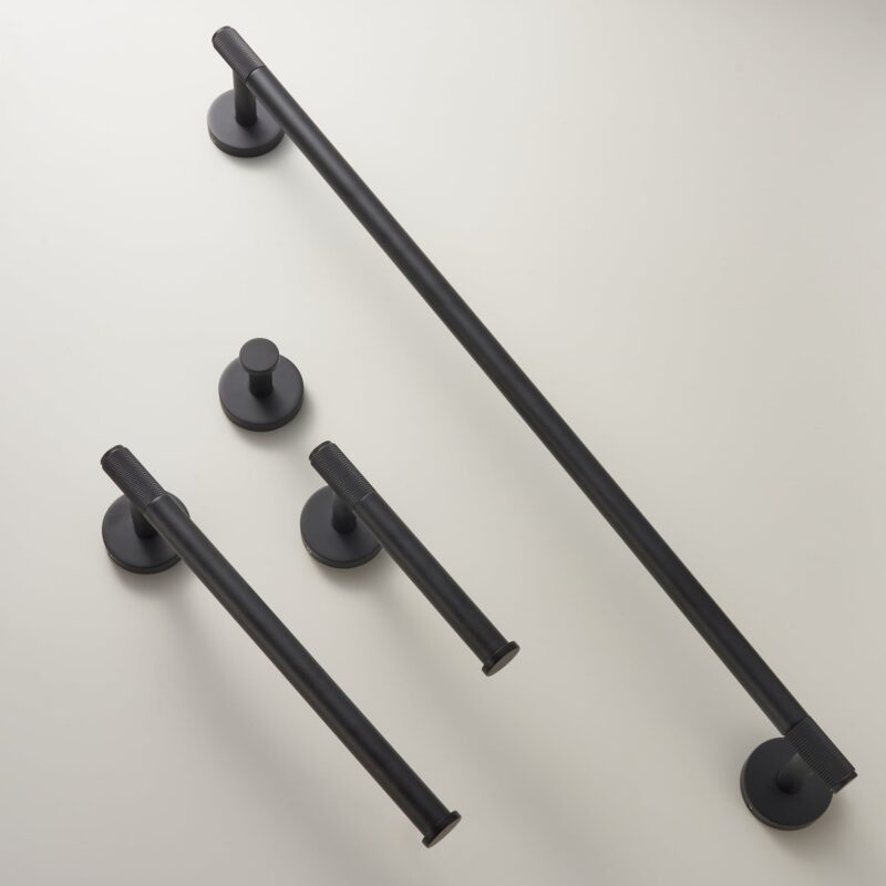 KRAM Handtuchhalter aus massivem Messing mit Rändelung