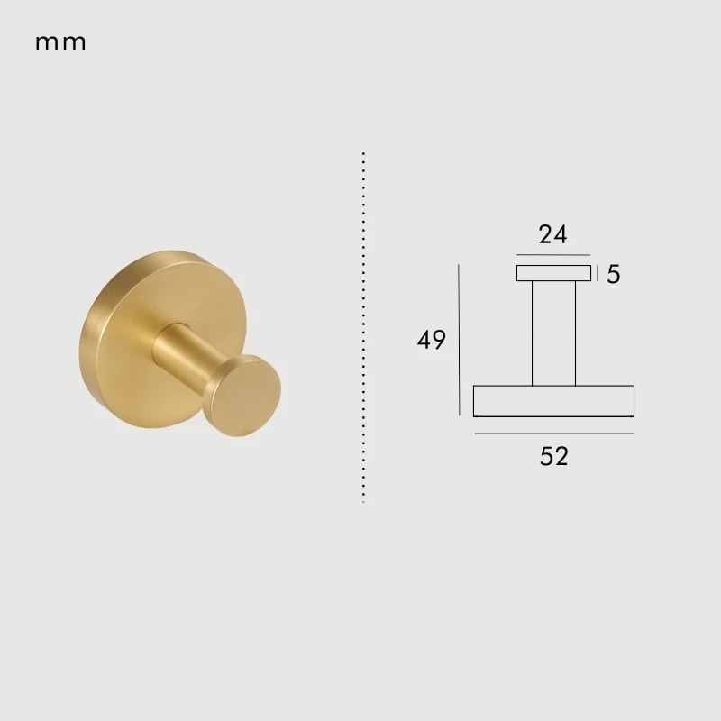 KRAM Solid Brass Robe Hook 8 KRAM Solid Brass Robe Hook