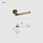 KRAM Toilettenpapierhalter aus massivem Messing