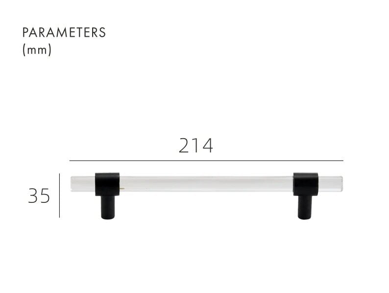 KRISTAL Tiradores de acrílico y latón