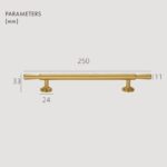 LAUTUS Griffe aus massivem Messing