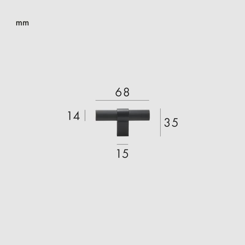 Barra en T de latón macizo LEVVA